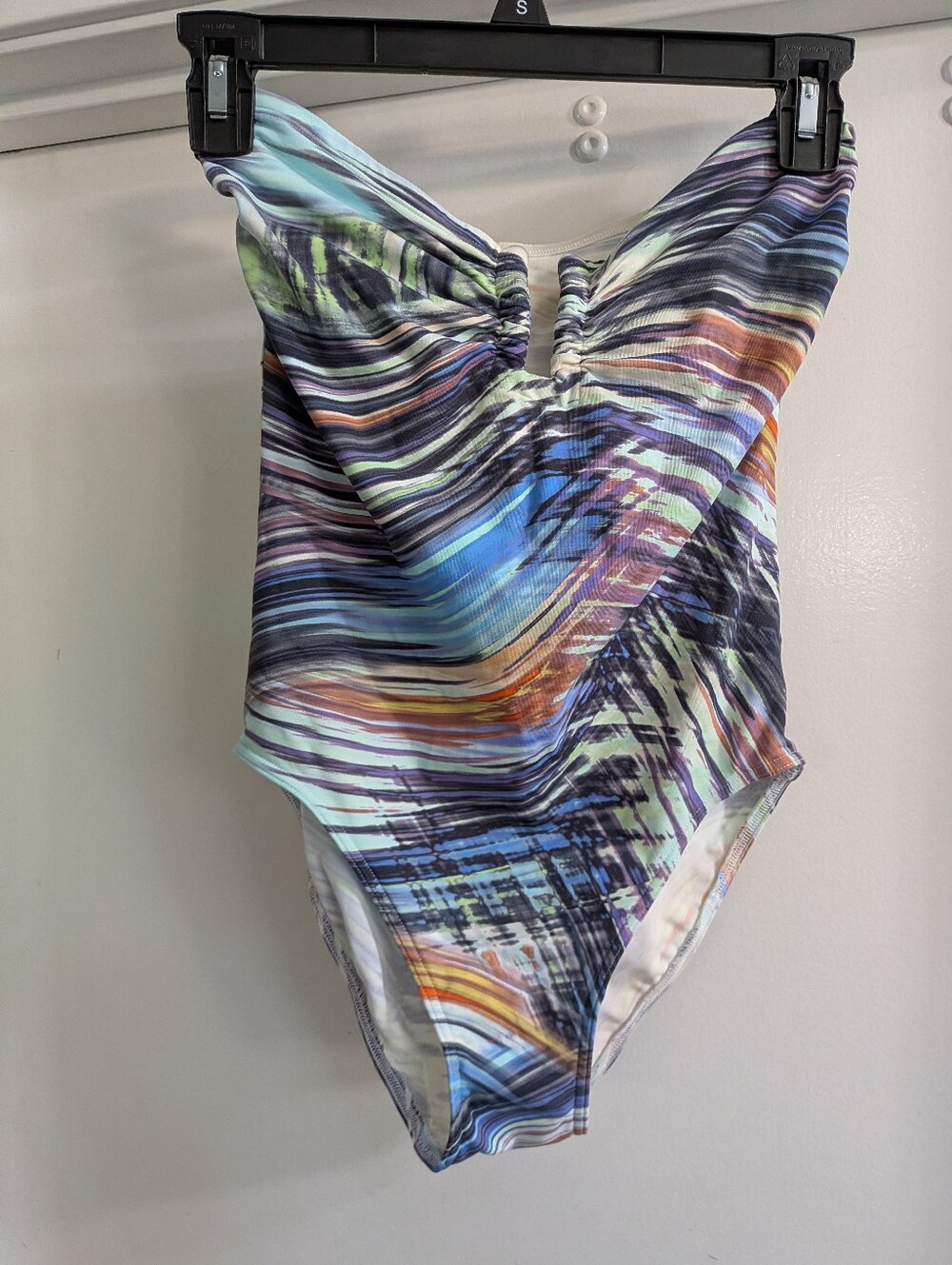 Eres Swim One-Piece Swimsuit - Multicolor Abstract Stripe US 8